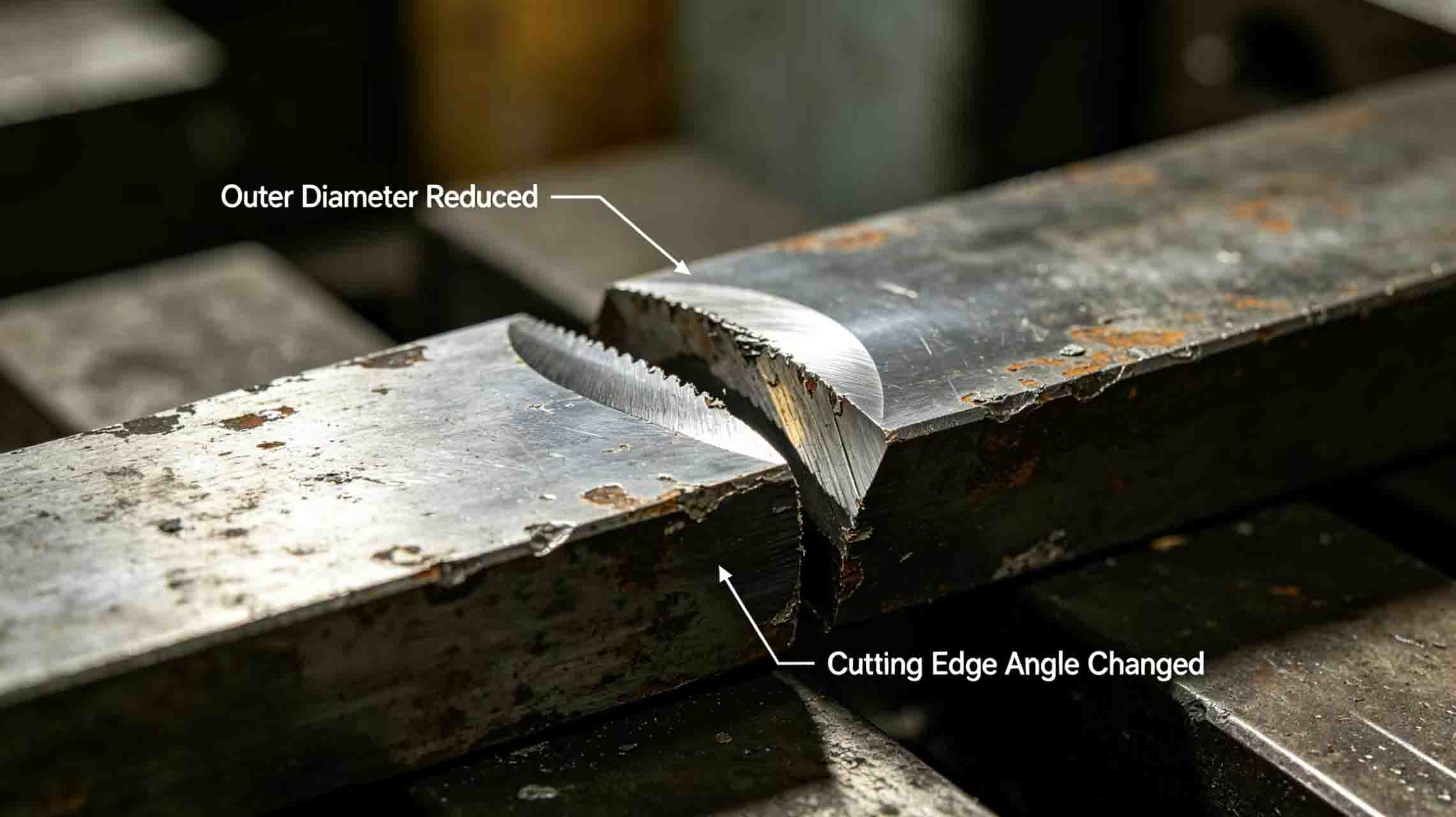 Old blade wear image Old blade wear image
