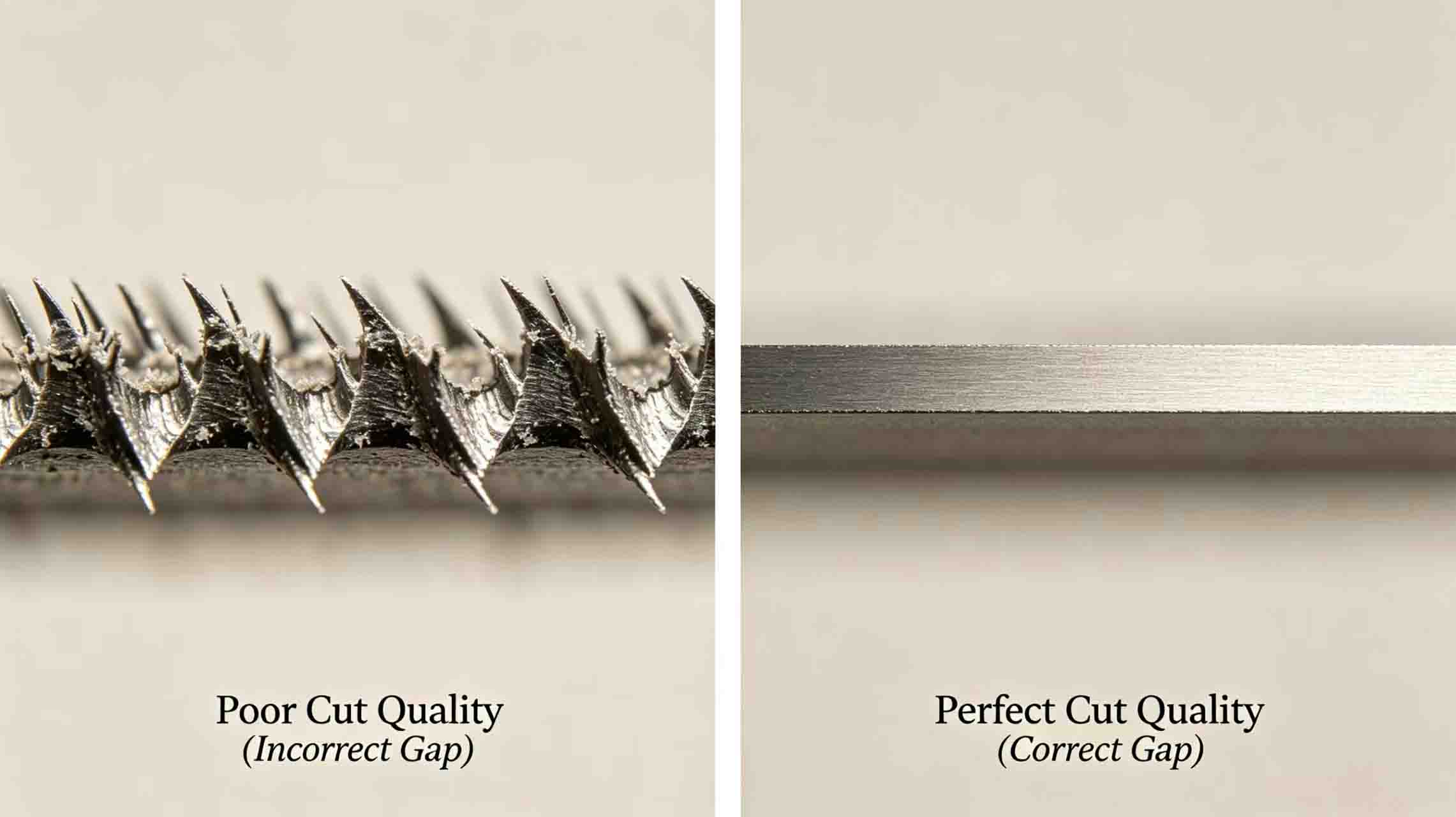 Gap adjustment comparison image