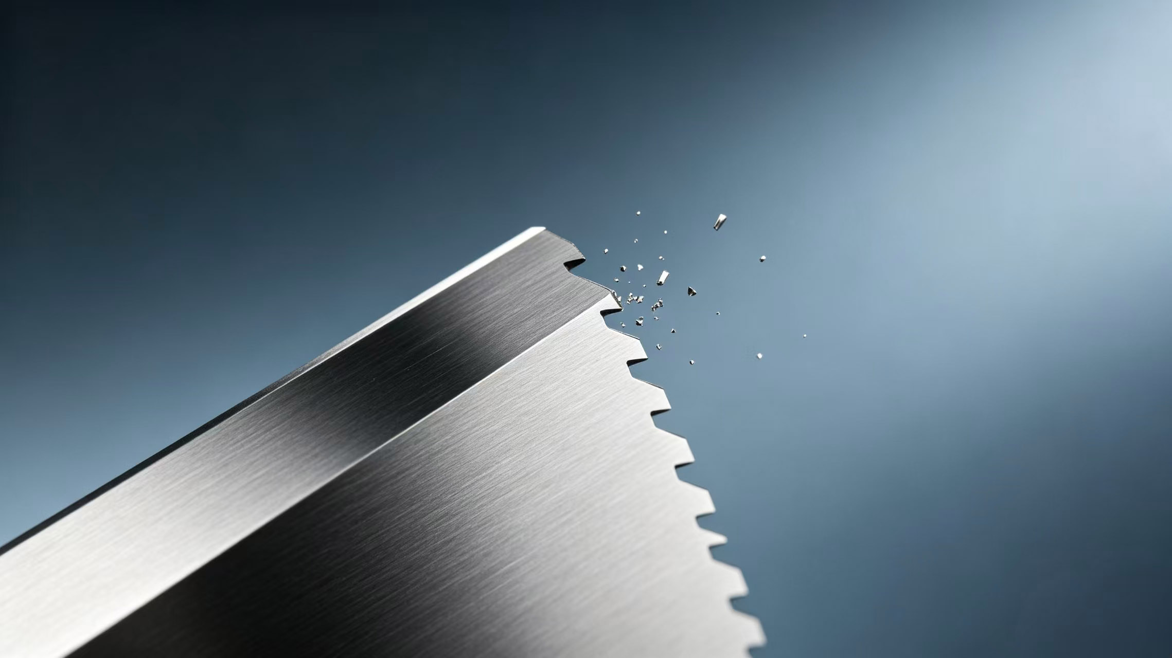 Warum bildet sich bei Edelstahlklingen beim Schneiden immer ein Materialabtrag an der Schneide?