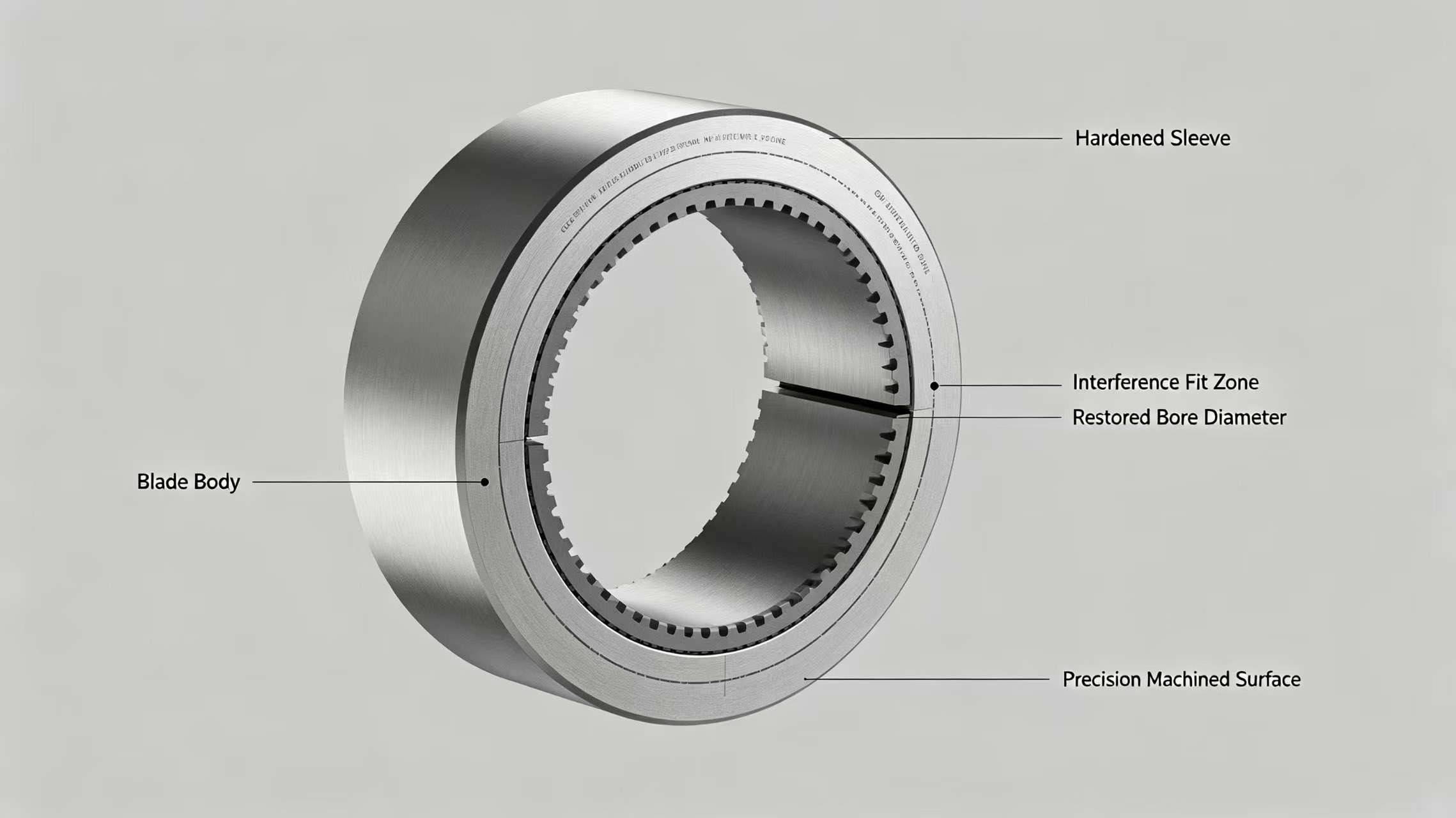 Sleeve insertion cross-section diagram