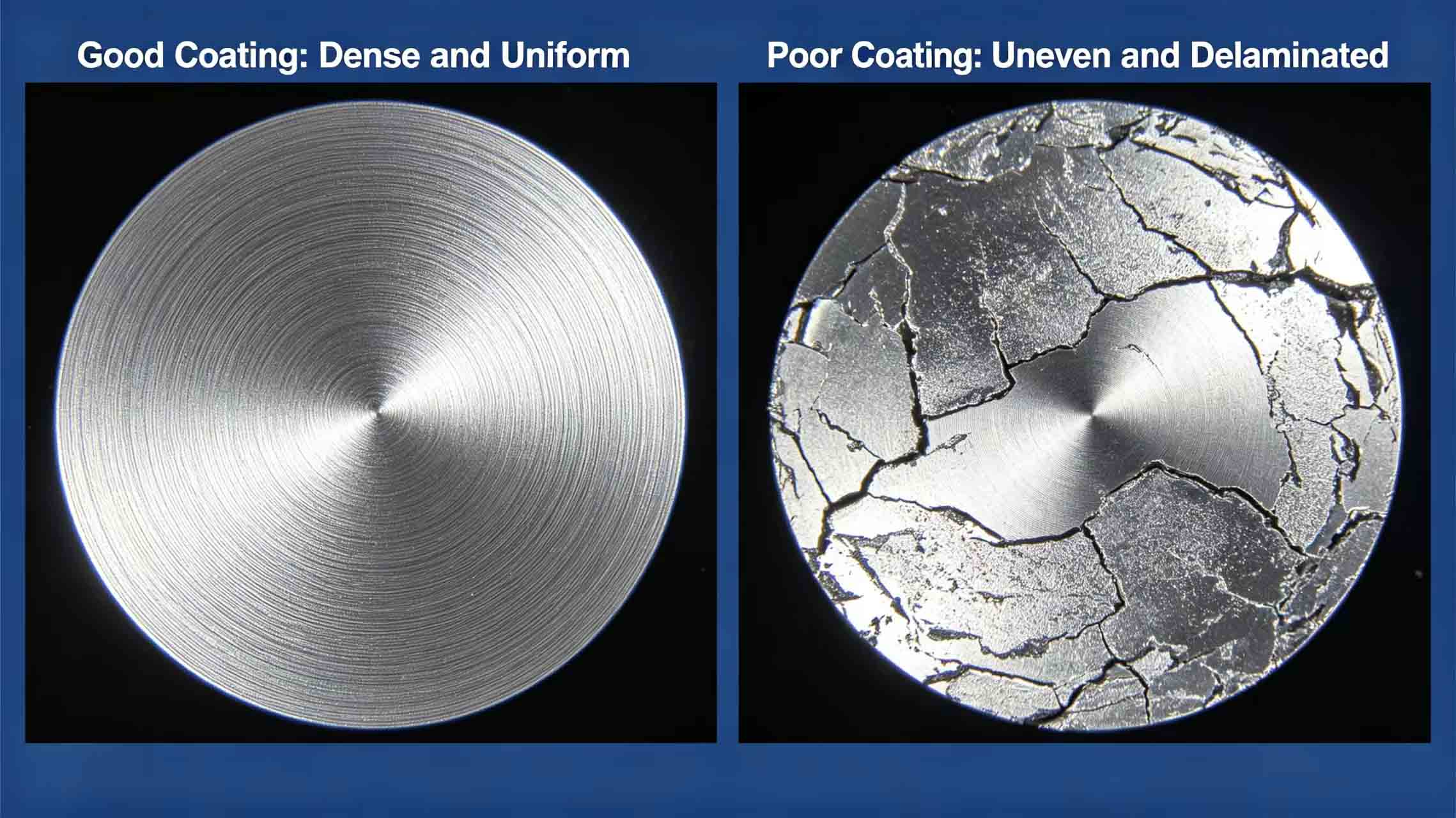 Coating quality comparison image Coating quality comparison image