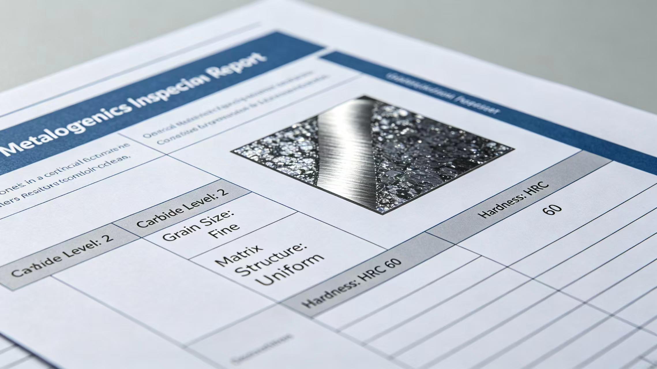 Mingbai metallographic report example Mingbai metallographic report example