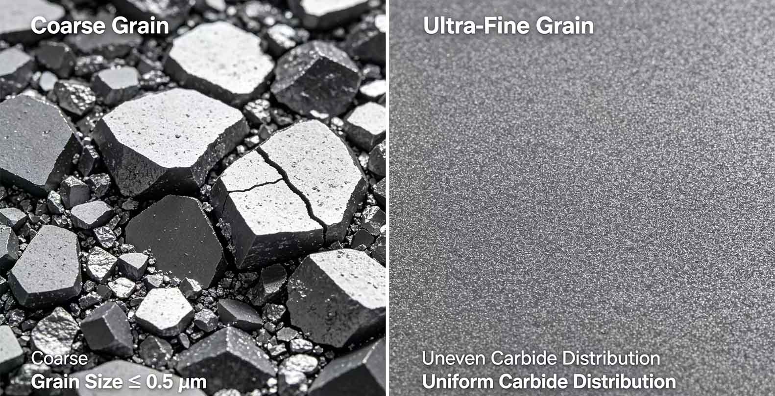 Ultra-fine grain vs. coarse grain comparison image Ultra-fine grain vs. coarse grain comparison image