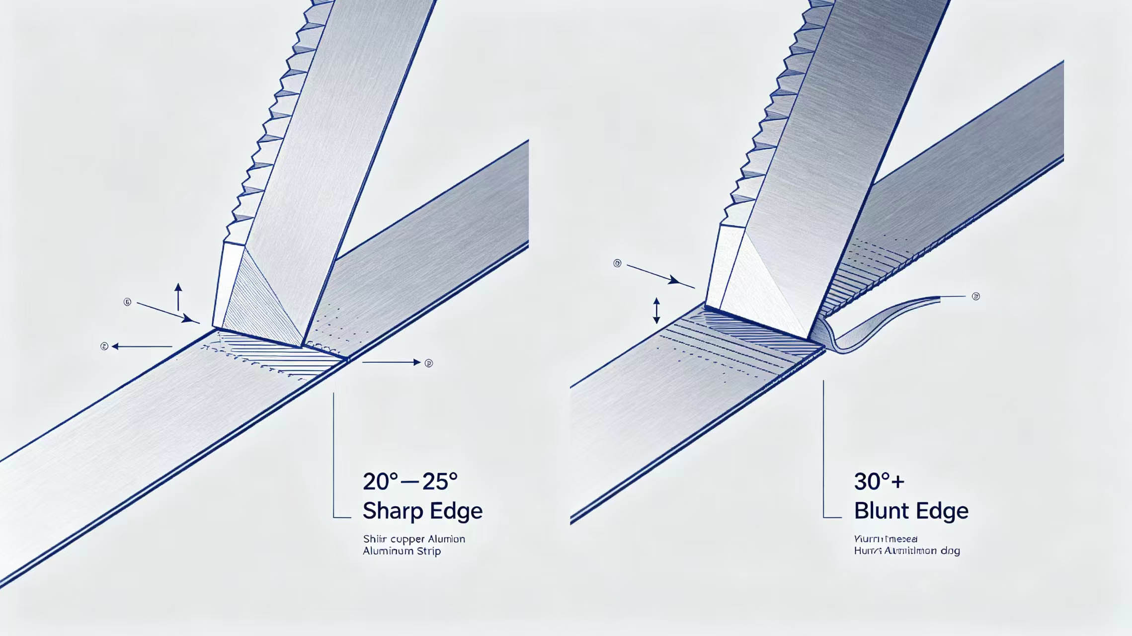 Edge angle comparison diagram