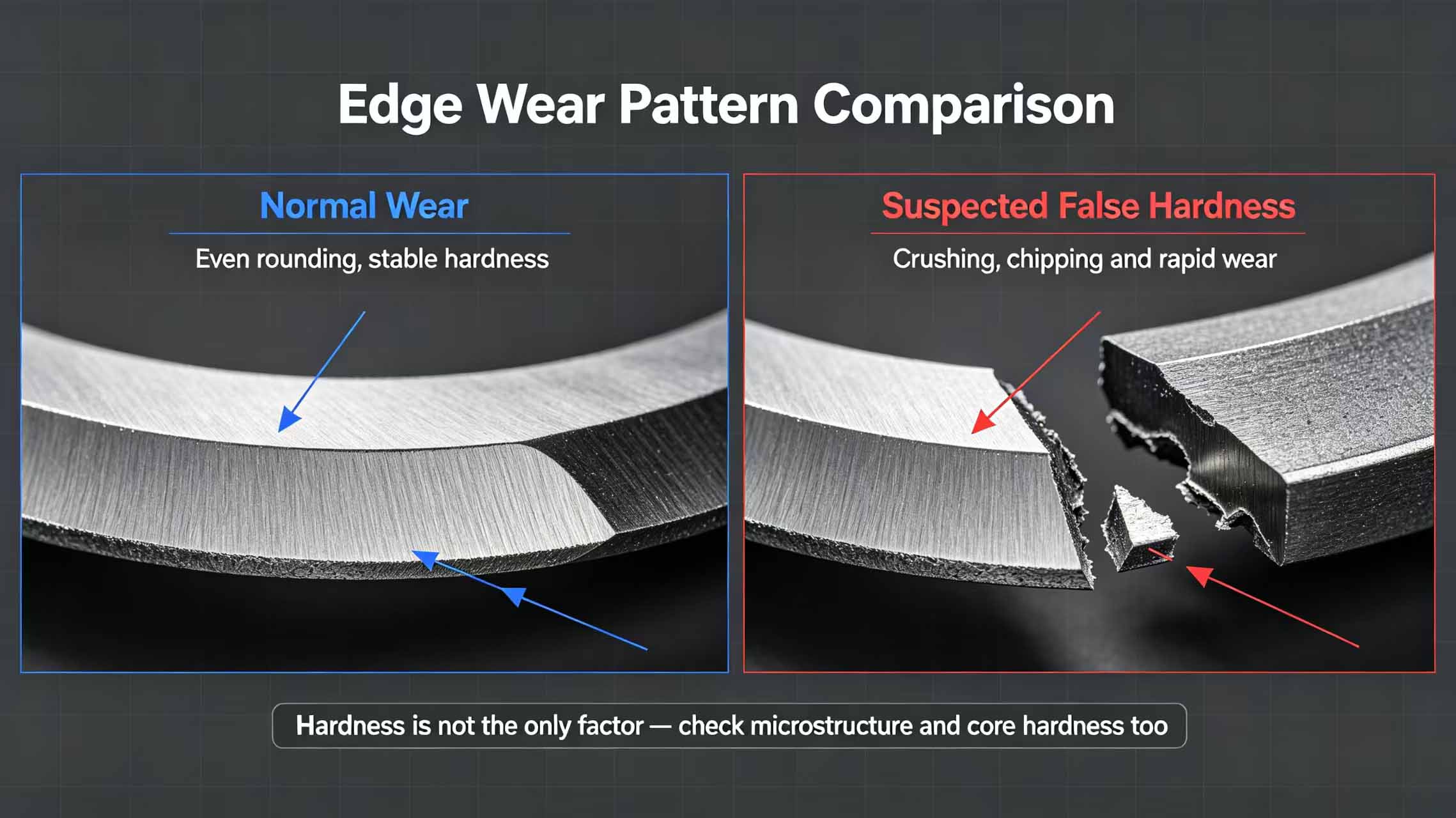 Wear morphology comparison image